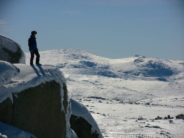 Traktorman viewing the main range