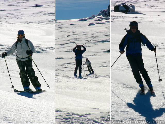 Jax & Traktorman on a near scratchproof snow pack