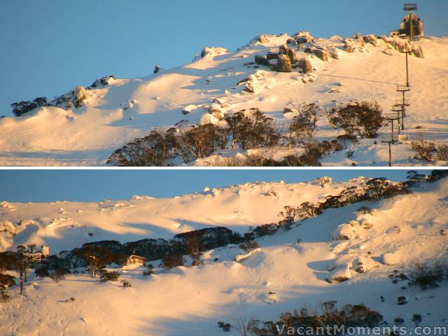 Friday sunrise over The Bluff and The Basin