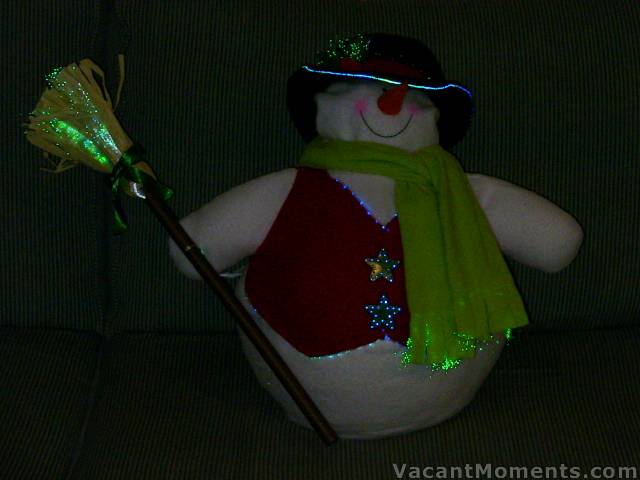 Jill may not be here in person but she is here in our glow-in-the-dark snowman