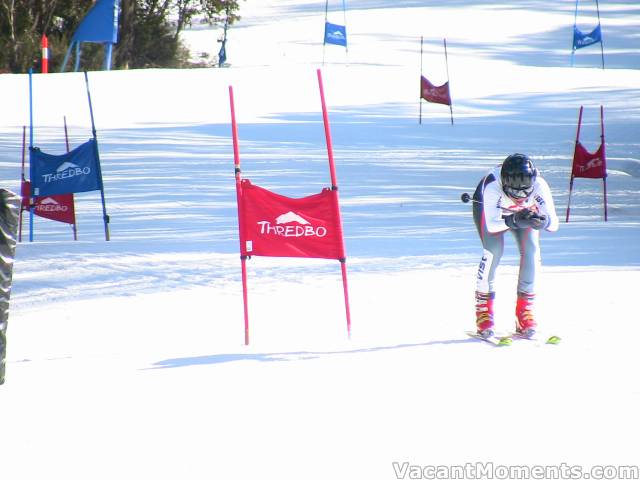 Sunshine and shadows at the end of the course