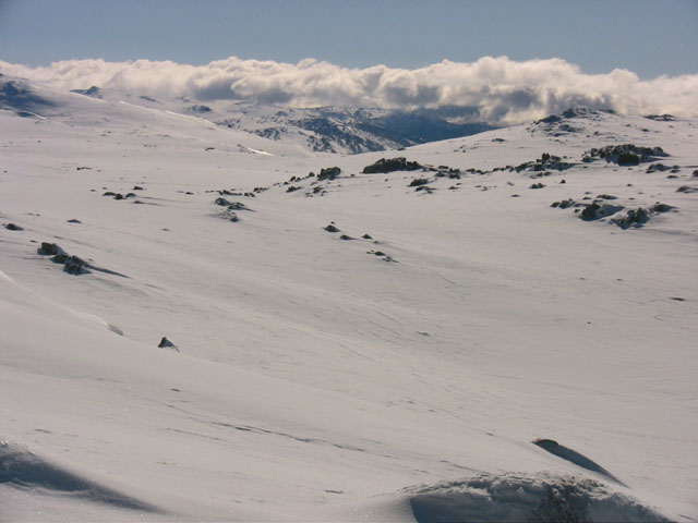 Looking north over the main range