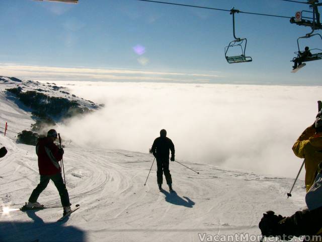 Cloud moved up the valley on Sunday morning - top of Kosi Chair