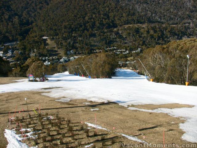 Lower Supertrail on Monday before snow making recommenced