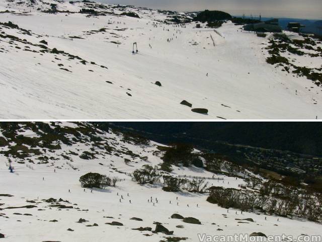 Basin with beginner crowds