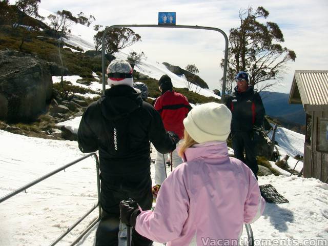 Lift line to get onto Basin T-bar one last time