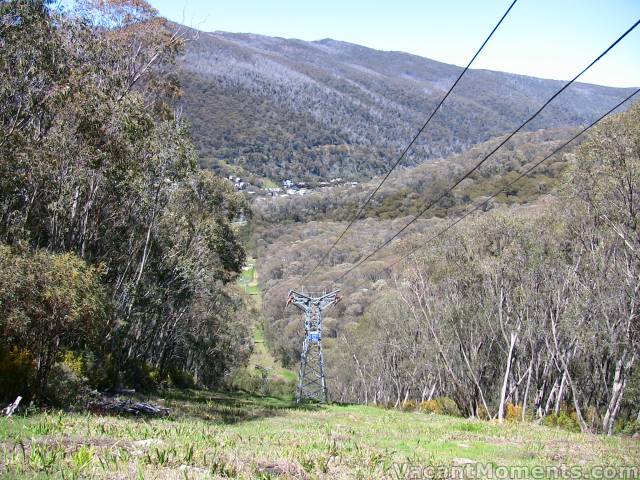 Looking back down Merritts chair