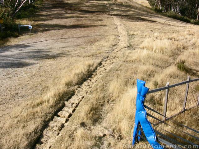 The mountain bike trails are closed and covered