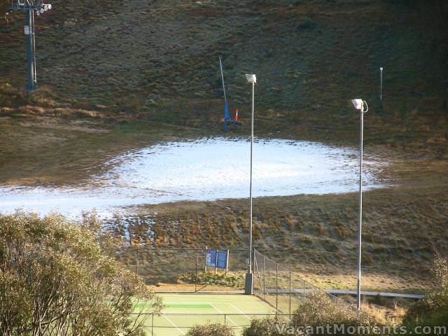 Test spot behind the tennis courts