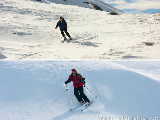 Lynne, then Marion on our descent