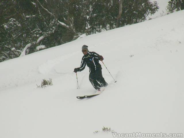 Marion at the bottom of the Dead Horse Gap run on Friday