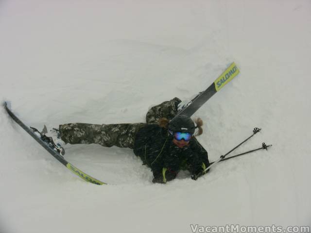 Jax found a deep Ingrid in the flat light out back