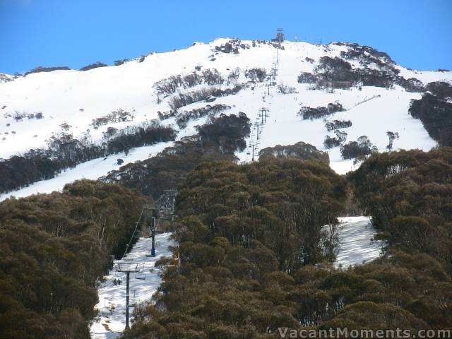 Crackenback, today, the clearest it has been since Saturday