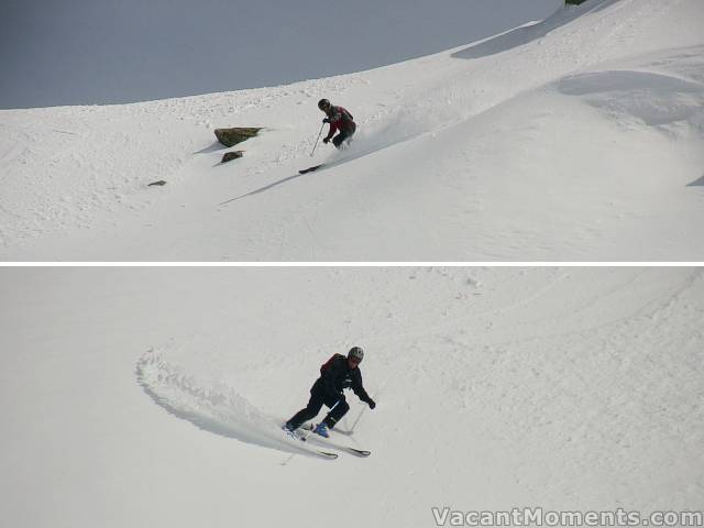 Traktoman and Wazza on the north face of Signature Hill