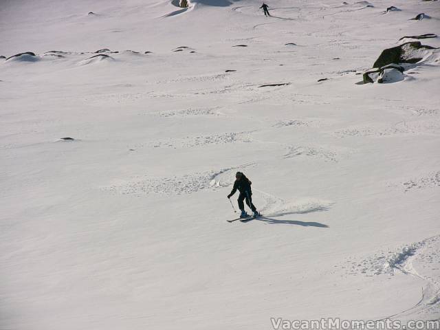 Wazza and Jax descending to Bogong