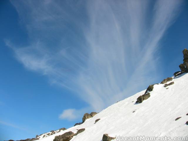 Mares tail over The Bluff