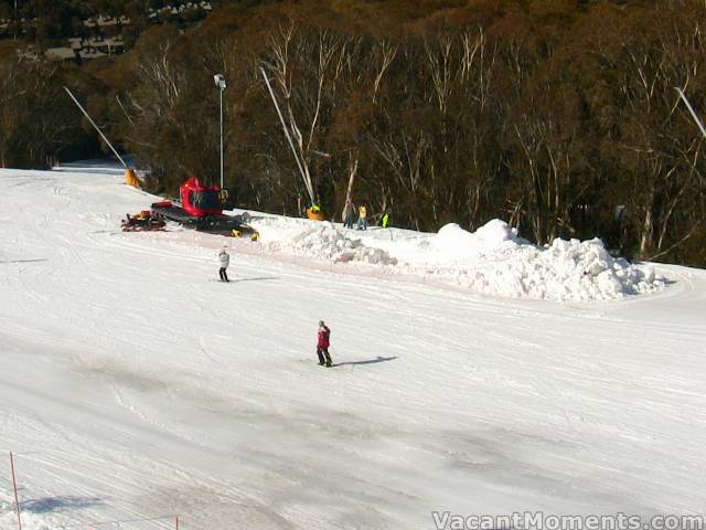 Emergency repairs under Supertrail  Saturday