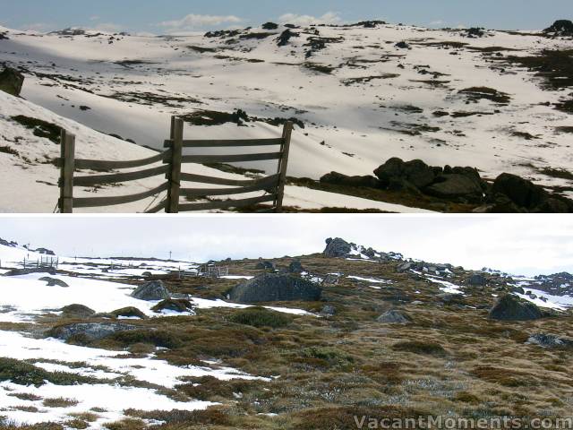 Missing snow: valley behind Thredbo and Karels to Basin