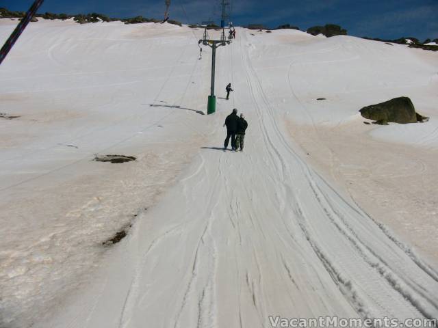 Waz and Jax riding Karels T-bar on Saturday