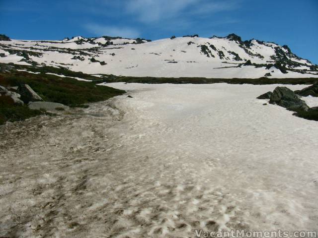 Standard angle of Signature Hill from the bridge - note surface dirt