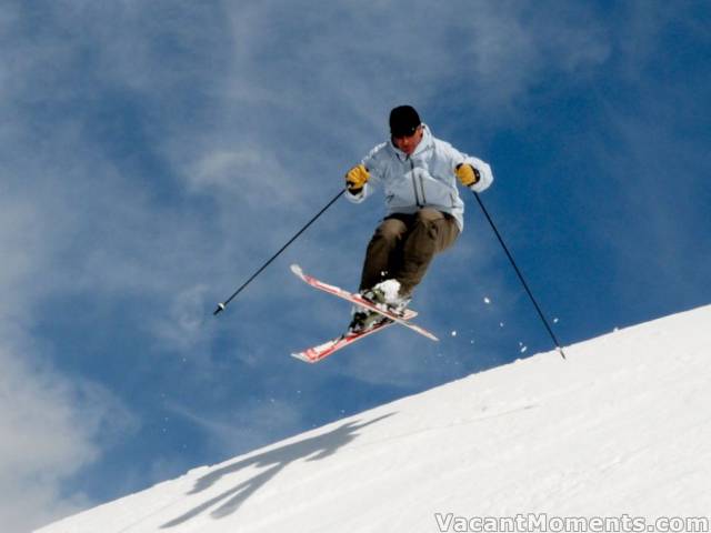 A reminder of before the mud rain - Matt on white stuff (photo by the other Richard)