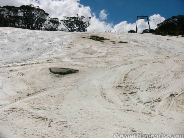 Waterfall above the bottom of the Basin on Sunday