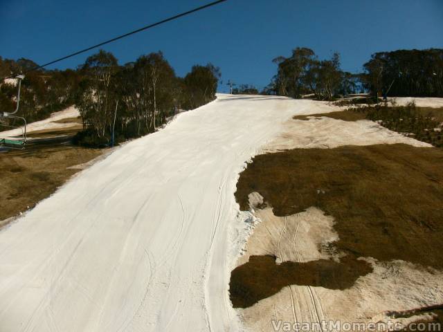 Supertrail below BunnyWalk on Monday morning