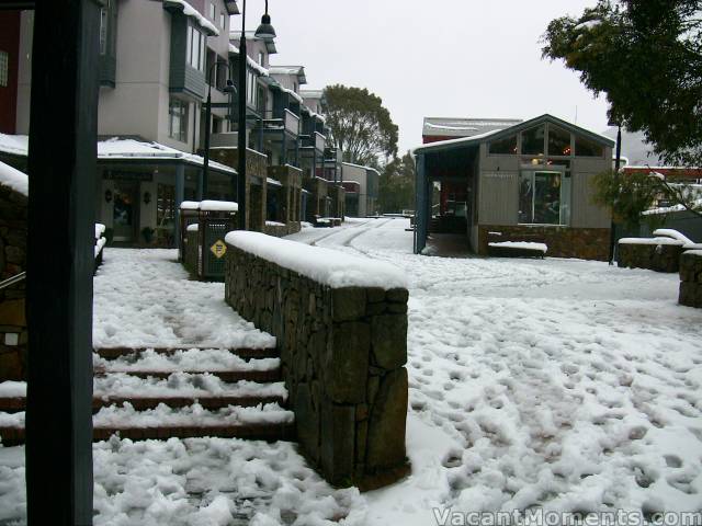 Looking back past Squatters Run and the Village Square