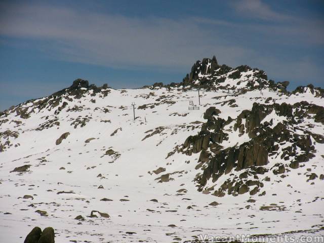 Looking towards the top of Karels T-bar