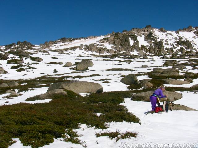 Preparing to skin up Signature Hill