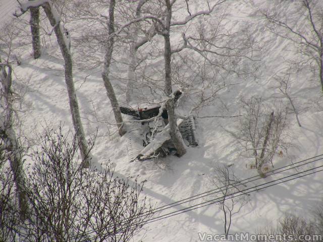 Oops  a snow cat drivers worst nightmare