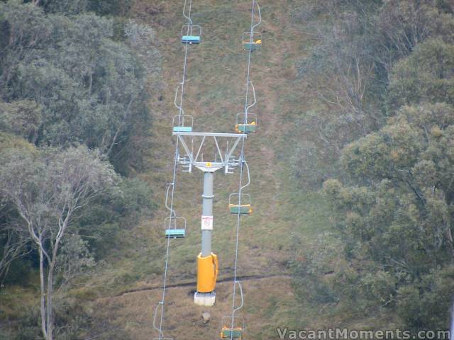 Yellow bags going up Snowgums