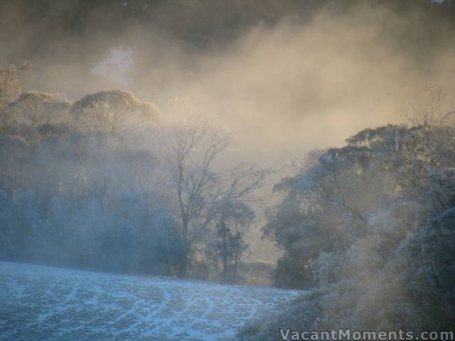 Early morning snow making on Friday