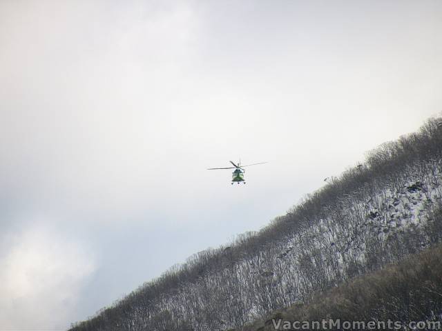 Marion departing in helicopter for Canberra hospital