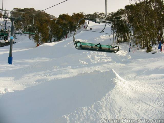 Expanded skier/boarder cross on the Hump run