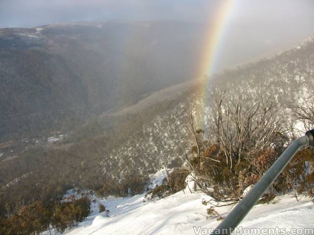 Magical rainbow over Thredbo this morning