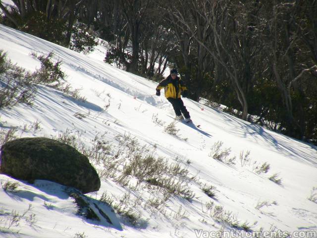 Ray approaching the bottom of DHG