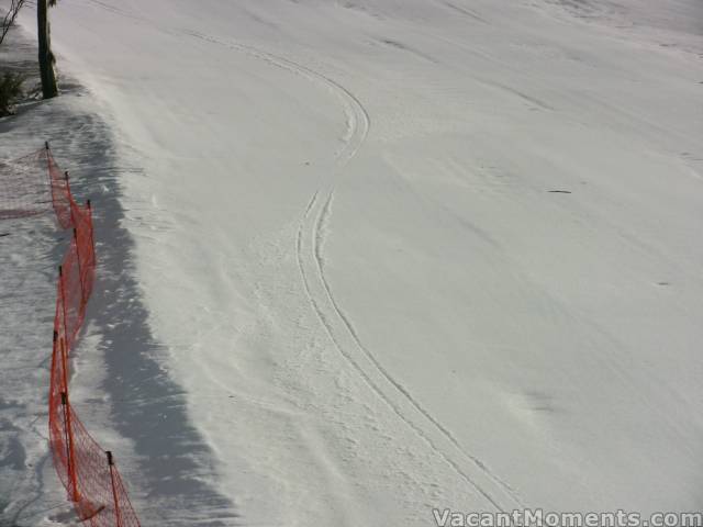 First tracks on Supertrail on Friday morning