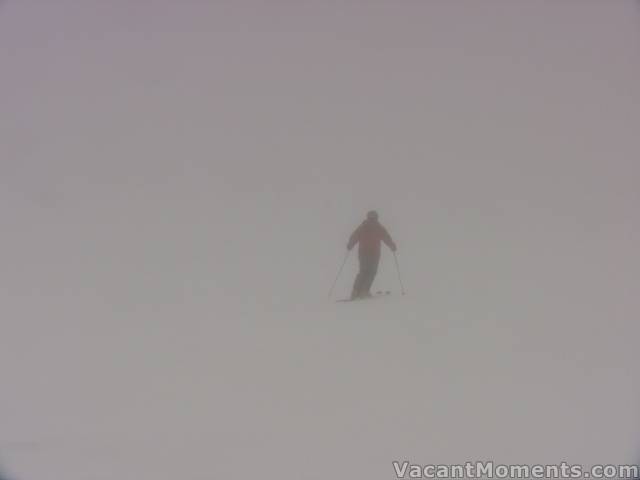 Peggy disappearing into the white room beyond Golf Course Bowl - Wednesday