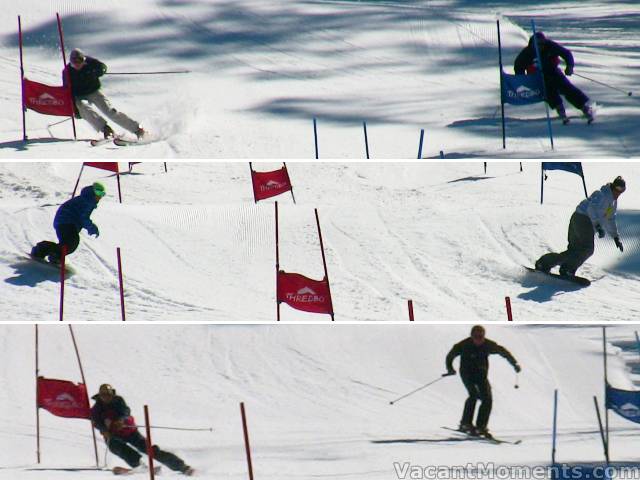 A sudden death event on a dual slalom with jumps  lots of fun