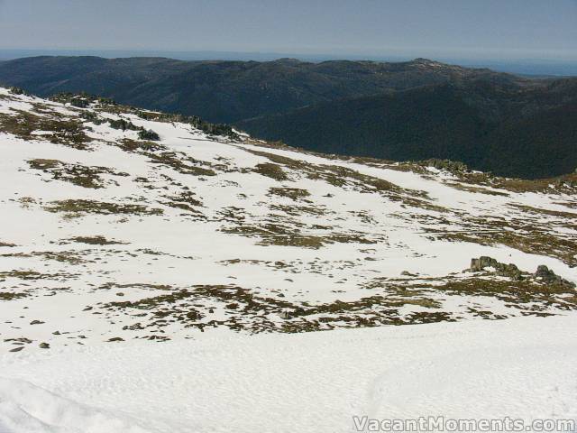 Looking from Signature Hill towards the top of Sponars