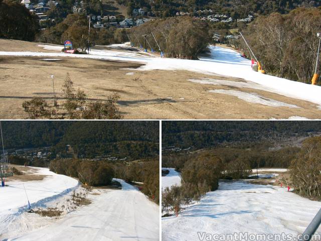 Milk Run, lower Supertrail, Hump Run and lower World Cup this morning 