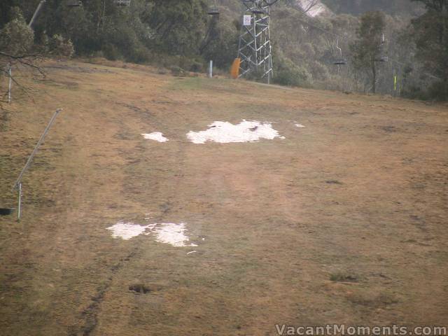 Red mud on the grass of Sundance this morning (Wednesday)