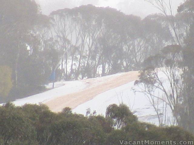 Rossi Racecourse after snowcats have been over it