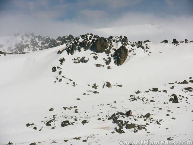 Looking south to the north face of Sig Hill with Ramshead in the background