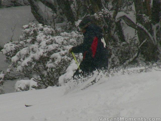 Davo cutting the Basin on teles - Saturday