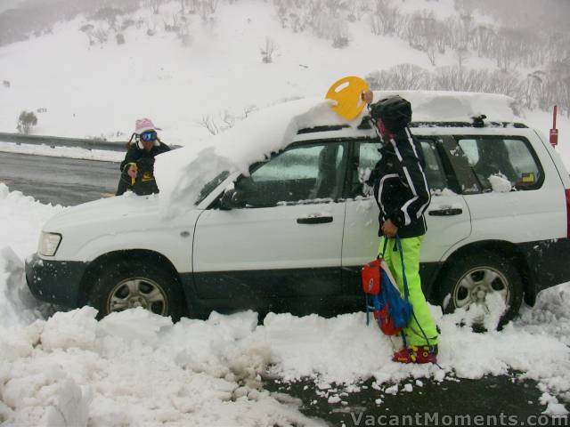 Digging the car out