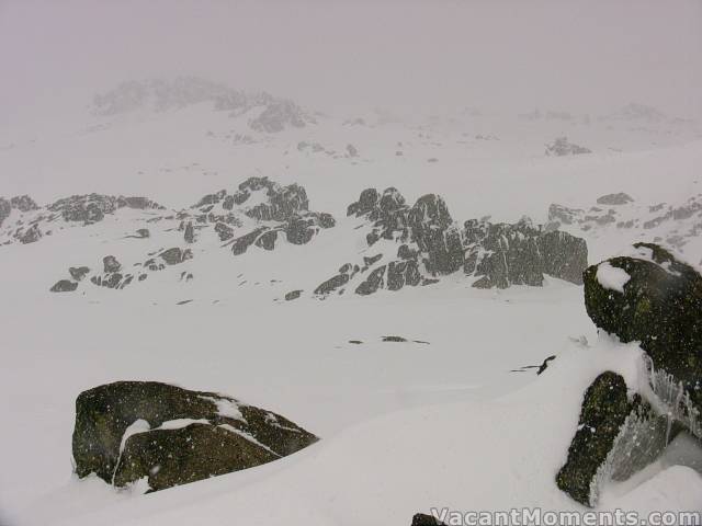 Snowing at the top of Signature Hill yesterday