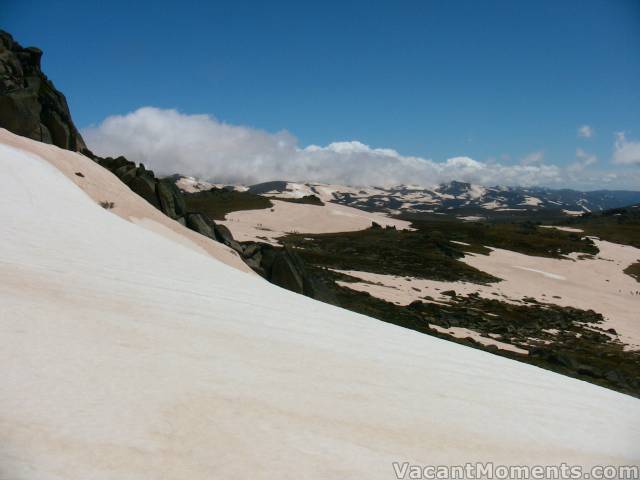 Looking back the other way - North Face with main range in the background