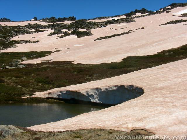 The lake opening up